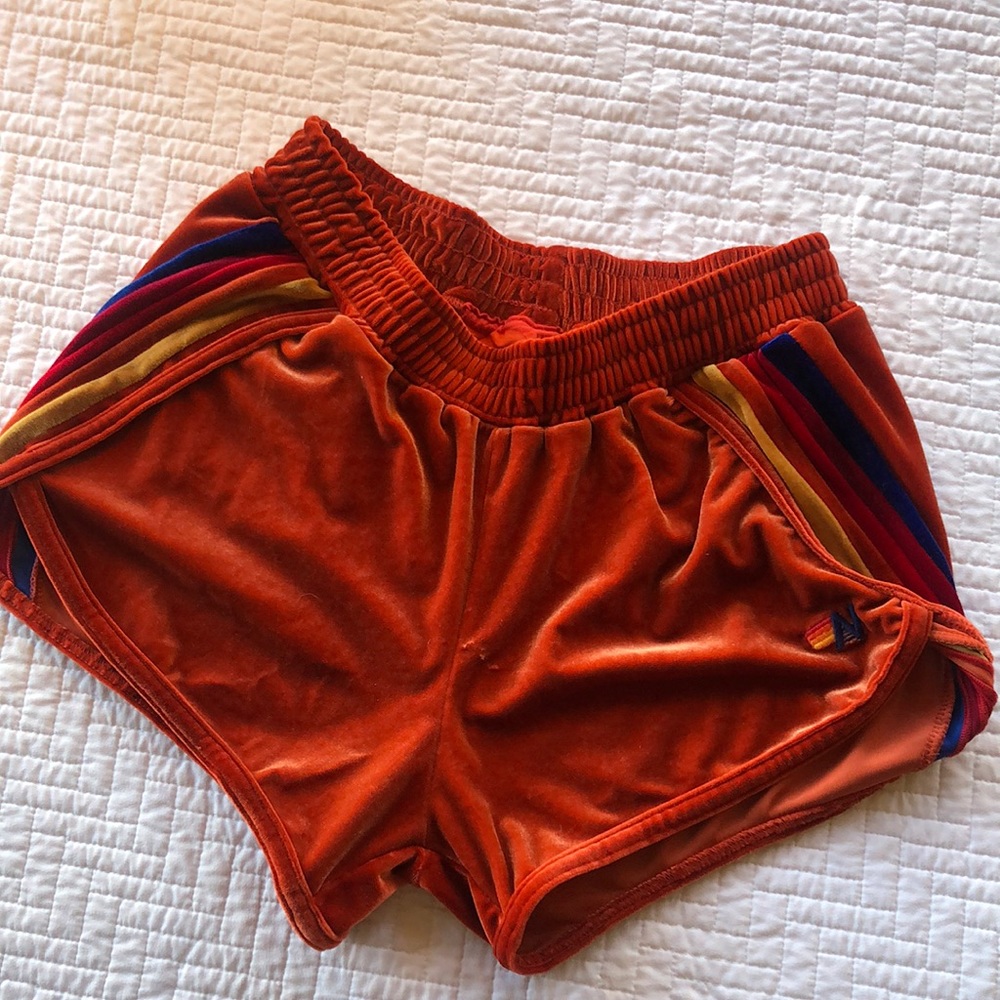 Aviator Nation Velvet Jogger Shorts